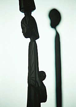 非洲,雕塑,女人,罐,顶着