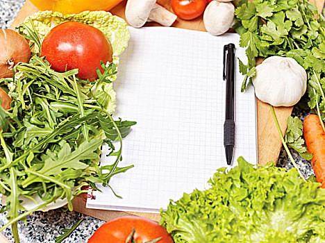 笔记本,蔬菜