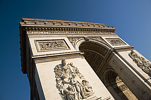 拱形,蓝天,巴黎,法国