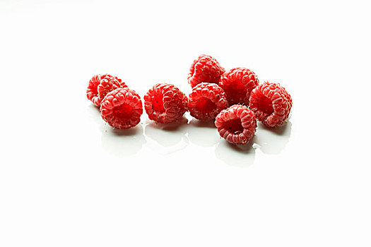 清新,树莓,白色,背景