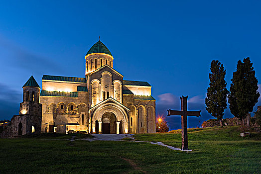 大教堂,黄昏,区域,乔治亚,亚洲