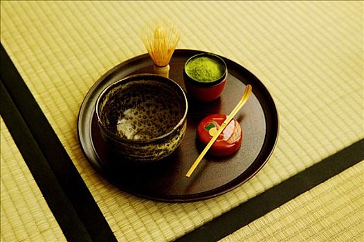 日本传统,给,绿茶