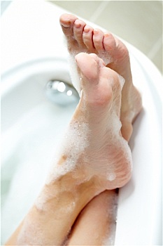 脚,浴缸