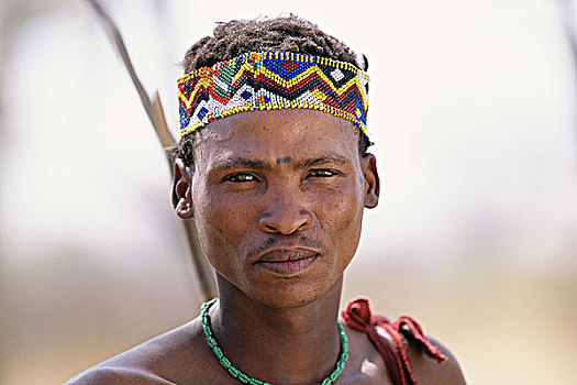 头像,丛林原住民,传统头饰,纳米比亚,非洲