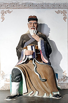 岳飞之师周同塑像,中国河南省汤阴岳飞庙