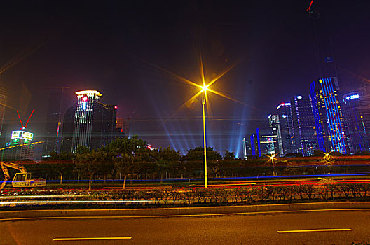 深圳夜景市民中心音乐厅图书馆