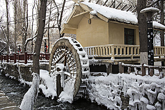 中国传统建筑物水磨