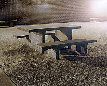 水泥,野餐桌