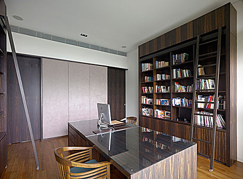 书桌,书架,私人住宅,新加坡