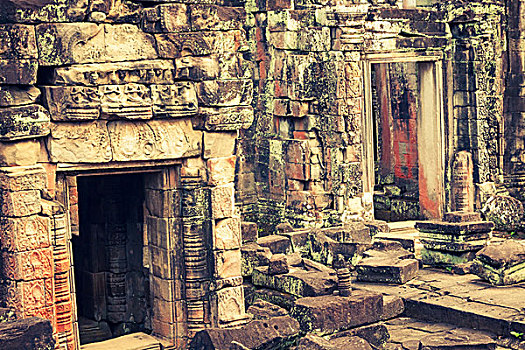 遗址,庙宇,吴哥窟,柬埔寨