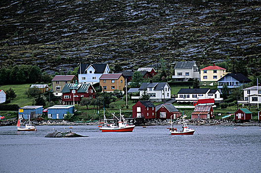 挪威,靠近,小,渔村