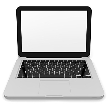 现代,笔记本电脑,白色,显示屏