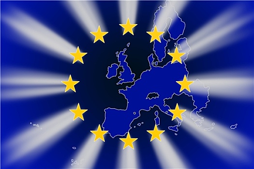 欧盟,地图,欧盟盟旗