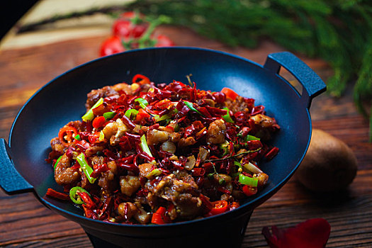 中华美食创意料理干锅辣椒