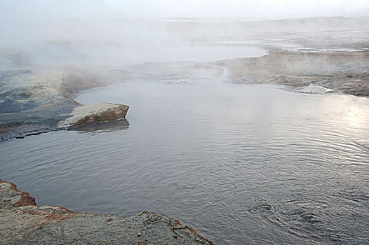 泥,水池,地热,区域,米湖,北方,冰岛