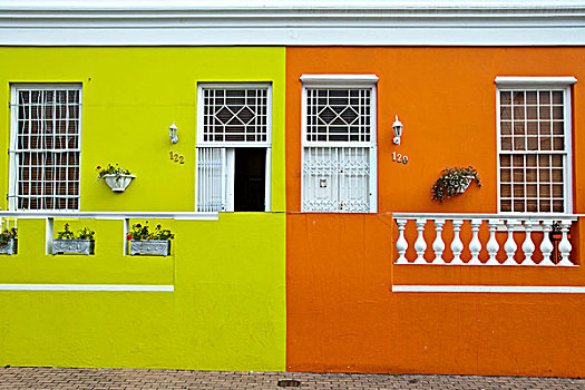 彩色,建筑,地区,开普敦,南非,非洲