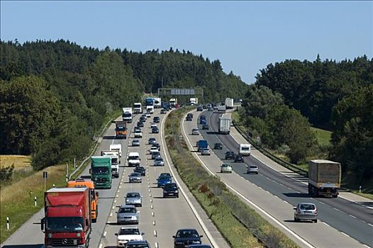 高速公路,公路,交通,巴伐利亚,德国
