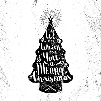 圣诞快乐,时尚人士,旧式,圣诞节,黑色,树