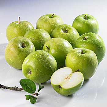 湿,澳洲青苹果,苹果,平分