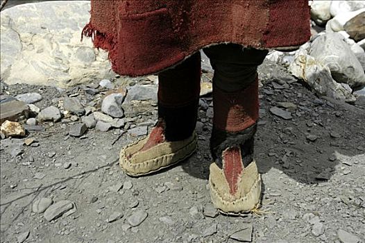 靴子,绵羊,毛织品,牦牛,皮革,安娜普纳地区,尼泊尔
