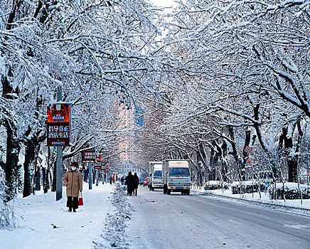 辽宁沈阳冬季街景