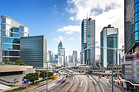 交通,建筑,现代,城市,香港,白天