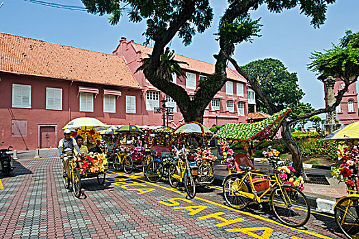 malaysia,melaka,tuk,in,front,of,christ,church