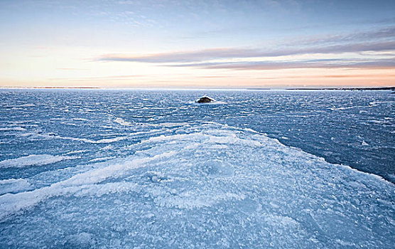 冬季风景,冰,冰冻,波罗的海