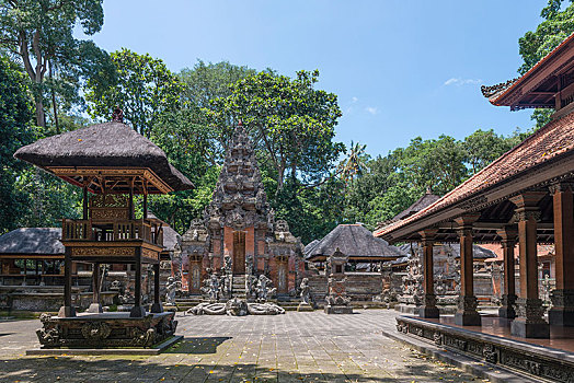 印度教,庙宇,神圣,猴子,树林,圣所,乌布,巴厘岛,印度尼西亚,亚洲