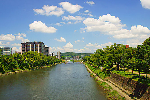 河,熊本,城市,日本