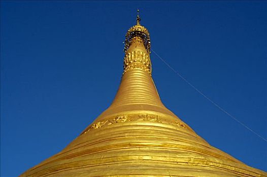 上面,大,金色,佛塔,宾德雅,掸邦,缅甸
