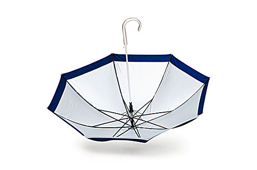 蓝色,伞,隔绝,白色背景