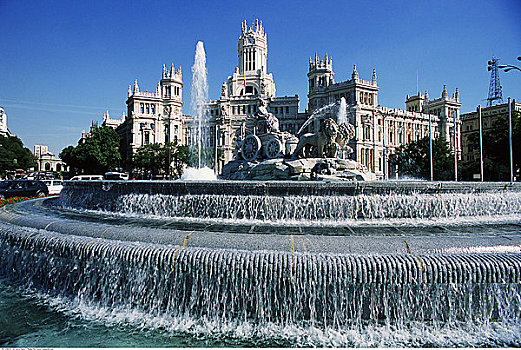 喷泉,西贝列斯广场,马德里,西班牙
