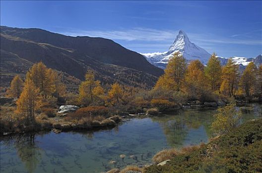马塔角,背景,策马特峰,瓦莱,瑞士