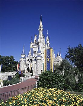 灰姑娘,城堡,魔法王国,迪斯尼世界,奥兰多,佛罗里达,美国