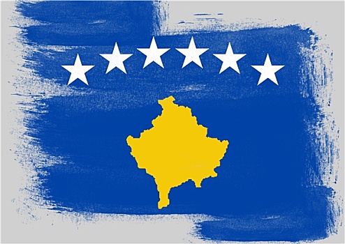 旗帜,科索沃,涂绘,画刷