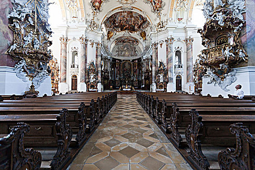 室内,大教堂,德国地名,教堂,主教管区,奥格斯堡,斯瓦比亚,巴伐利亚,德国,欧洲