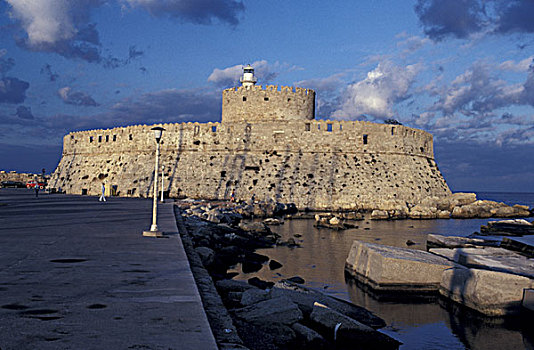 希腊,罗德岛,堡垒