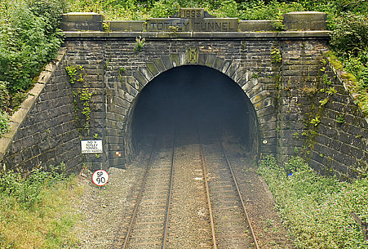 英格兰,德贝郡,铁路,隧道,线条,英国