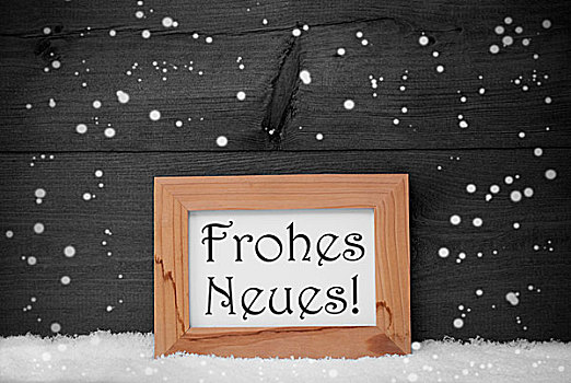 画框,新年,雪,雪花
