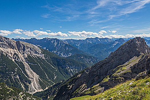 山,奥地利,阿尔卑斯山,后面,巴伐利亚,德国,欧洲