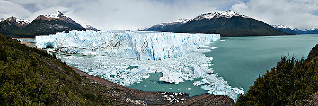 全景,莫雷诺冰川,阿根廷湖,区域,巴塔哥尼亚,阿根廷,南美,拉丁美洲,北美
