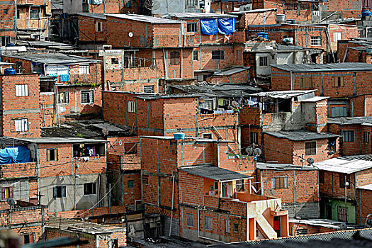 房子,砖,棚户区,圣保罗,巴西,南美