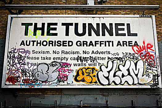涂鸦,隧道,街道,伦敦,英格兰,英国