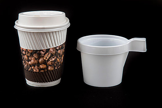 一次性杯子,咖啡杯,塑料制品,杆,垃圾