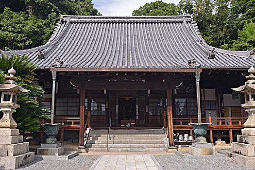 斑点,西部,寺院,日本