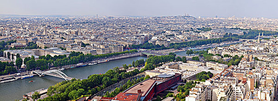 巴黎,城市,塞纳河,风景,埃菲尔铁塔