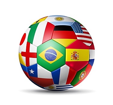 巴西,足球,世界,团队,旗帜