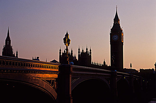 英国,伦敦,威斯敏斯特桥,大本钟