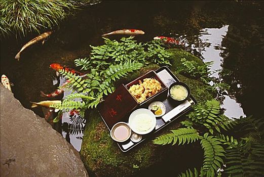 俯拍,食物,浅草,东京都,日本